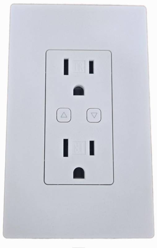 lot 13672 image: Commercial Electric Smart 15 Amp 120-Volt Tamper Resistant White Duplex Outlet Powered by Hubspace (1-pack)