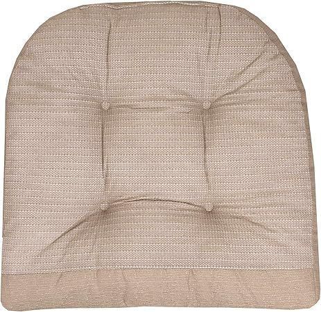 lot 8636 image: Pack of 4 - Chair Cushions Premium Pads Non Skid Slip Backed Set - Retail $60