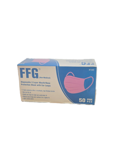 lot 23488 image: 50 Pack of Disposable 3 Layer mouthnose protection mask with ear loops