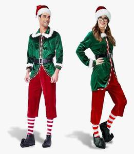 lot 23492 image: Christmas Elf Costume,6 Piece unisex Elf clothing Suit,Cosplay Party Costume,Adult Santa Outfit Xmas Holiday Party XXL