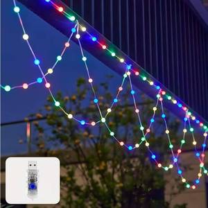lot 23547 image: XIXIANGLIAN Globe String Lights, 13.1 Feet 138 LED Color Changing String Lights - 8 Modes, Waterproof Fairytale Lights for Party, Holiday, Wedding Decoration. (Multicolor, USB)