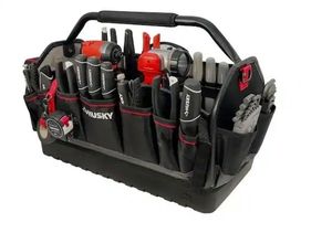 lot 30193 image: Husky Heavy-Duty 20 in. PRO All-Trade Tool Tote - Retail $75