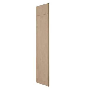 lot 30199 image: Sinclair 24 in. W x 84 in. H x 1.5 in. D Refrigerator End Panel Kit With Panel Height Extenders in Shaker Light Oak - Retail $139