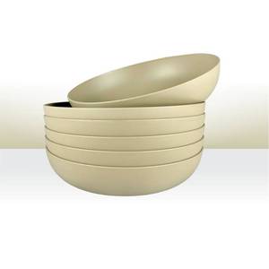 lot 31023 image: Better Plastik Reusable Soup & Salad Bowl Plates Set  6 PCS, 37oz  Microwave, Dishwasher & Refrigerator Safe  BPA-Free, Eco-Friendly Plastic  Unbreakable, Stackable  Soups, Salads Pasta, Oatmeal