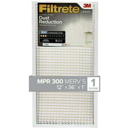 lot 13729 image: Filtrete 3 Pack Filtrete Dust Reduction Air and Furnace Filter  300 MPR  14 x 20 in