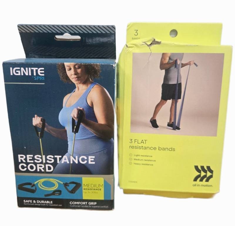 lot 23122 image: Workout Resistance Bundle - Ignite Cord and Flat Bands Set