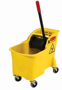 lot 16327 image: Rubbermaid Commercial Products Tandem 31-Quart Bucket, Yellow
