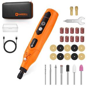 lot 23629 image: HARDELL Mini Cordless Rotary Tool 4V, 5-Speed Rotary Tool Kit with 30 Accessories, Rechargeable Power Rotary Tool for Engraving, Sanding, Polishing, Drilling, Grinding, Small DIY Crafts