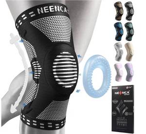 lot 23633 image: NEENCA Professional Knee Brace for Pain Relief, Medical Knee Support with Patella Pad & Side Stabilizers, Compression Knee Sleeve for Meniscus Tear, ACL, Joint Pain, Runner, Workout