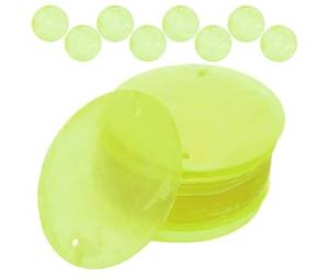 lot 23650 image: Sewroro 100Pcs Bulk Capiz Shells with Double Holes 1.96 Inch Round Fritillaria Shell Slices for Home D Cor Wind Chimes DIY Crafts and Jewelry Making