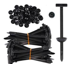 lot 23678 image: 250 Pcs Nylon Universal Cable Tie Buckle - New Multifunctional Zip Tie Buckles,Plastic Cable Ties Tool Fasteners Car Body,Zipper Clips for Car Daily Repair Bumper Clip