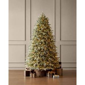 lot 30244 image: 7.5 ft. Grand Duchess Twinkling Balsam Fir Flocked LED Pre-Lit Artificial Christmas Tree T26 - Retail $600