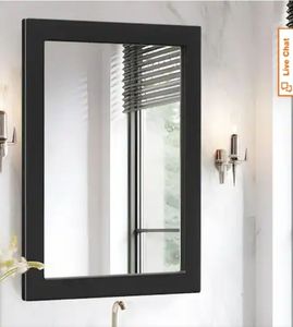 lot 30254 image: 24 in. W x 32 in. H Classic white Rectangular Wood Frame Bathroom Vanity Wall Mirror  Full Body Mirror