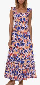 lot 31101 image: 2025 Womens Summer Boho Floral Maxi Dress with Pockets - A-Line Smocked Tiered Ruffle Sleeveless Beach Sun Dress XXL