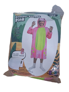 lot 31121 image: ROC PARTY T-Rex Dinosaur Costume Hoodie Dress for Girls 4 to10 Years - Cute Dino Outfit with Hood for Halloween & Parties Medium