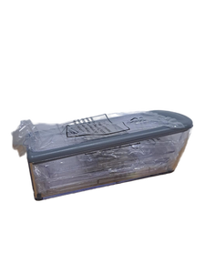 lot 31129 image: LHS Mandoline Slicer, 4 Sharp Stainless Steel Blades with Food Storage Container  Kitchen Tools for Cheese, Chocolate, Vegetables& Fruits - Dishwasher Safe (grey)