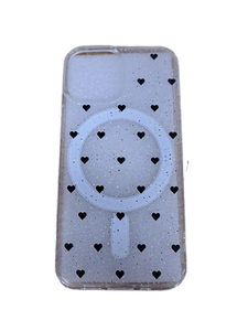 lot 31148 image: BlHMCASE for iPhone 13 Mini Case, Compatible with MagSafe, Cute Black Love Heart Star Magnetic Phone Case, Clear Soft Slim Fit Shockproof Protective Cover for Women