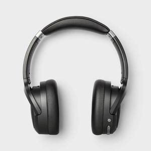 lot 1380 image: Active Noise Cancelling Bluetooth Wireless Over-Ear Headphones - heyday Black Built-In Mic, Detachable Cable - Retail $50