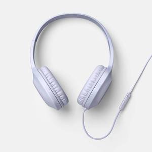 lot 1394 image: Wired On-Ear Headphones - heyday Soft Purple 3.5mm Jack, Built-In Microphone
