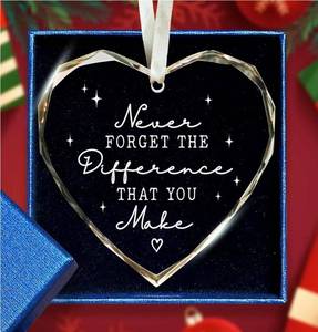 lot 23737 image: Never Forget The Difference That You Make- Thank you ornament