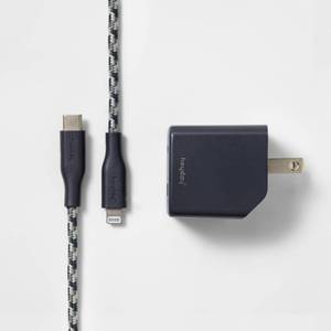 lot 23768 image: 6 Lightning to USB-C Power Delivery Home Charging Kit - heyday Dusk Blue
