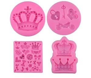 lot 23801 image: HORNO DIY Handcraft Silicone Crown Fondant Candy Molds Bows Crown Heart Mold for Chocolate, Cake Decoration, Cupcake Topper, Pastry, Cookie Decor, Epoxy Resin, Clay, Crafting Projects