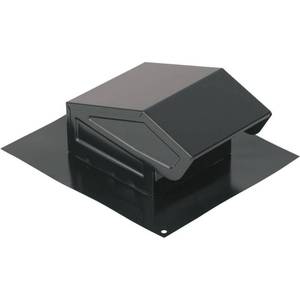 lot 30430 image: Broan-NuTone Steel Roof Cap for 3-Inch or 4-Inch Round Duct w Damper & Birdscreen  Black