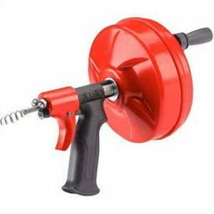 lot 30437 image: Ridgid Power-Spin 25 Ft. L Pistol Grip Drum Auger Drain Cleaning Machines - Retail $50