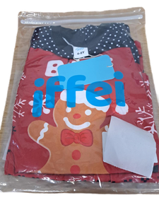 lot 31228 image: IFFEI Matching Family Pajamas Sets Christmas PJs Letter Print Top and Plaid Bottom Sleepwear Jammies with Pockets 4-5Y One Set