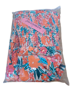 lot 31240 image: 2025 Womens Summer Boho Floral Maxi Dress with Pockets - A-Line Smocked Tiered Ruffle Sleeveless Beach Sun Dress Small