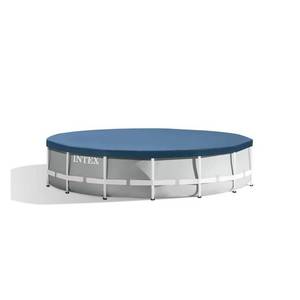 lot 3000 image: Intex 15ft x 10in Round Pool Cover for Metal Frame Above Ground Pools