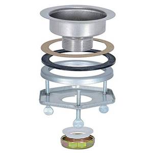 lot 3008 image: EZ-FLO Kitchen Sink Strainer with Flange and Die-Cast Slip-Joint Nut, Stainless Steel Fixed-Post Basket with 3-12 Inch to 4 Inch Opening, 30013