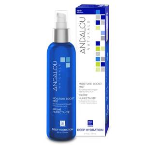 lot 3025 image: Andalou Naturals Face Mist, Moisture Boost Facial Spray with Hyaluronic Acid & Collagen, Hydrating & Moisturizing Skin Care for Dry and Dehydrated Skin, 6 fl oz
