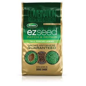 lot 3029 image: Scotts EZ Seed Patch &amp Repair Tall Fescue Lawns - 10 lb., Combination Mulch, Seed, and Fertilizer Mix with Tackifier, Repairs Bare Spots, Covers up to 225 sq. ft. (17519), Retail $45