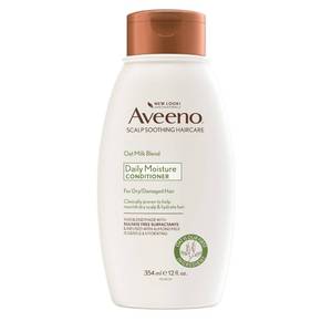 lot 3054 image: Aveeno Oat Milk Blend Moisturizing Conditioner, Ultra-Hydrating, for Dry, Damaged Hair, 12 fl oz