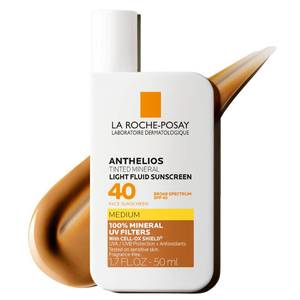 lot 3126 image: La Roche-Posay Anthelios Tinted Sunscreen SPF 40, Broad Spectrum SPF  Antioxidants, Titanium Dioxide &amp Zinc Oxide Sunscreen, 4 Flexible Shades With No White Cast, Oil Free &amp Oxybenzone Free - Retail $40