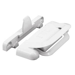 lot 3139 image: Prime-Line F 2686 Sliding Window Slam Latch, 3-58 In. Hole Centers, Fits Vertical Sliding Windows by International Window Corporation (IWC), Diecast Zinc, White (Single Pack)