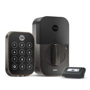 lot 3153 image: Yale Assure Lock 2 Touch Deadbolt, Oil Rubbed Bronze Smart Keyless Entry Door Lock with Z-Wave (ZW3) Connected Touch Keypad and Fingerprint Scanner, YRD450-F-ZW3-0BP