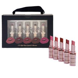 lot 3157 image: Paris Hilton High-Shine Lipstick Collection - Lip Makeup with Pink & Red - Glossy All Day Wear Creamy Lipstick - Lightweight, Long Lasting, Waterproof,Smudge Proof Lip Color for Women - 5 pcs Gift Set