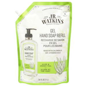 lot 3167 image: J.R. Watkins - Hand Soap Refill Aloe Green Tea - Case of 34 Oz
