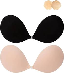 lot 3169 image: Awant Strapless Sticky Bra (US, Cup Band, A, BeigeBlack)