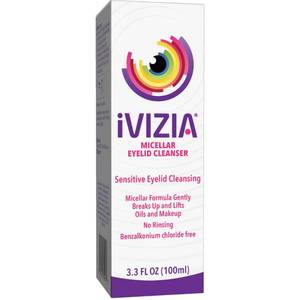 lot 3200 image: iVIZIA Micellar Eyelid Cleanser for Sensitive Eyelid Cleansing, BAK-Preservative-Free, Rinse-Free, Gently Removes Makeup, 3.3fl oz Bottle Packaging May Vary��