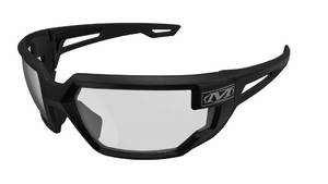 lot 3214 image: Mechanix Wear Type-X Clear Lens Safety Glasses - Anti-Fog Polycarbonate Industrial Safety Glasses - Ventilated Temples & Scratch-Resistant Lenses - Black Frame