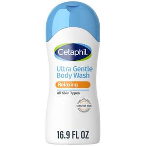 lot 3243 image: Cetaphil Ultra Gentle Relaxing Body Wash, For Dry to Normal, Sensitive Skin, 16.9oz, with Aloe Vera, Calendula, Vitamin B5, Hypoallergenic, Dermatologist Tested
