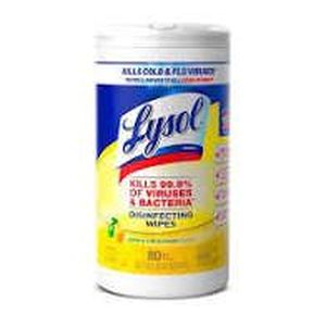 lot 3245 image: Lysol Disinfecting Wipes - Lemon Lime Scent 80 Count