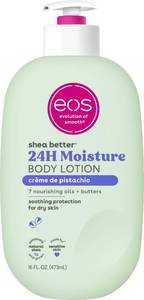 lot 3265 image: eos Shea Better Body Lotion- Cr�me de Pistachio, 24-Hour Moisture Skin Care, Lightweight & Non-Greasy, Made with Natural Shea, Vegan, 16 fl oz