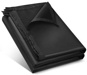 lot 3337 image: Black Waterproof Tarp Cover for Outdoor Multi-Purpose Oxford Tarpaulin with Reinforced Webbing Loops for Camping Boat Pool Roof Tent - Durable and Tear Resistant (5ftx20ft)