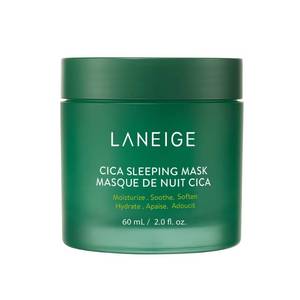 lot 3340 image: LANEIGE Cica Sleeping Mask Soothing Overnight Mask with Centella &amp Fermented Forest Yeast Extract for Sensitive Skin &amp Moisture Barrier Repair - Retail $35