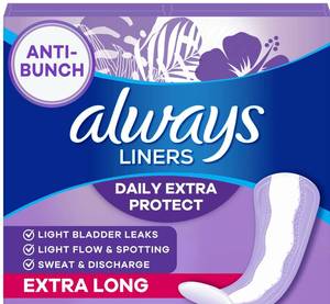 lot 3358 image: Always Daily Extra Protect Liners, Extra Long Length, Unscented Panty Liners, 29 Count
