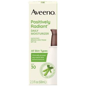lot 3377 image: Aveeno Positively Radiant Sheer Daily Moisturizer - SPF 30 - 2.3 fl oz